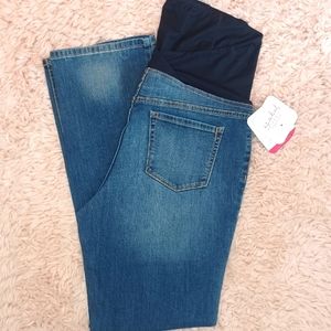 ISABEL MATERNITY Bootcut Crossover Panel Maternity Pants *Super Stretchy